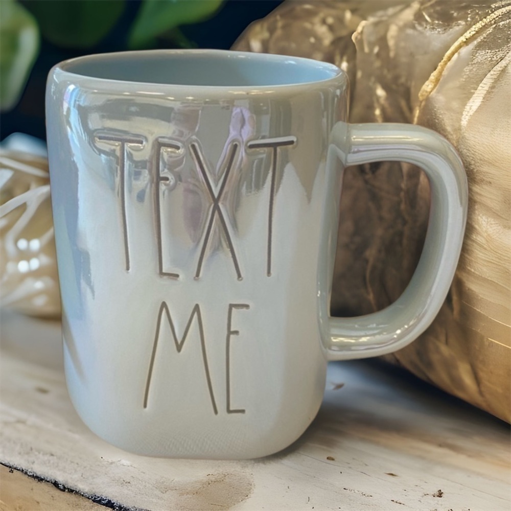 Rae Dunn Iridescent TEXT ME Mug